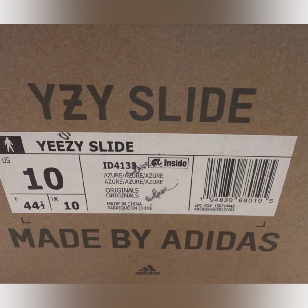 adidas Yeezy Slide box only Azure